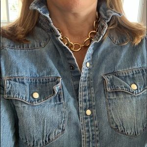 J Crew chunky gold necklace